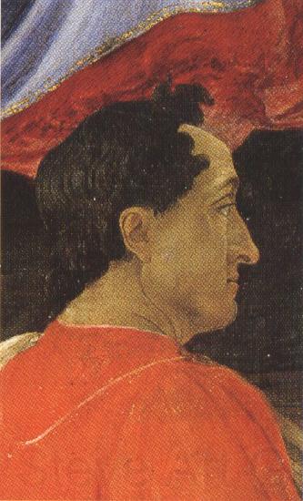 Sandro Botticelli Mago wearing a red mantle (mk36) Norge oil painting art